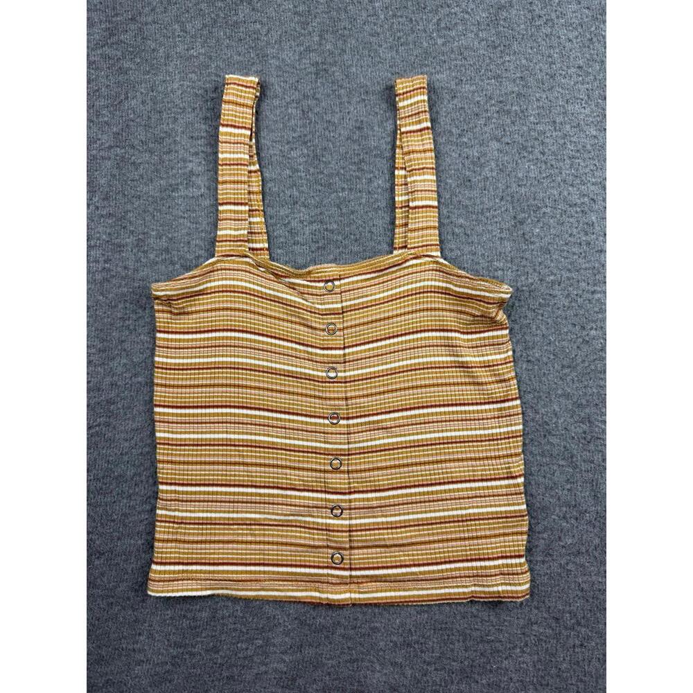 American Eagle Soft & Sexy Ribbed Tank Top with Button Detail Size XS‎